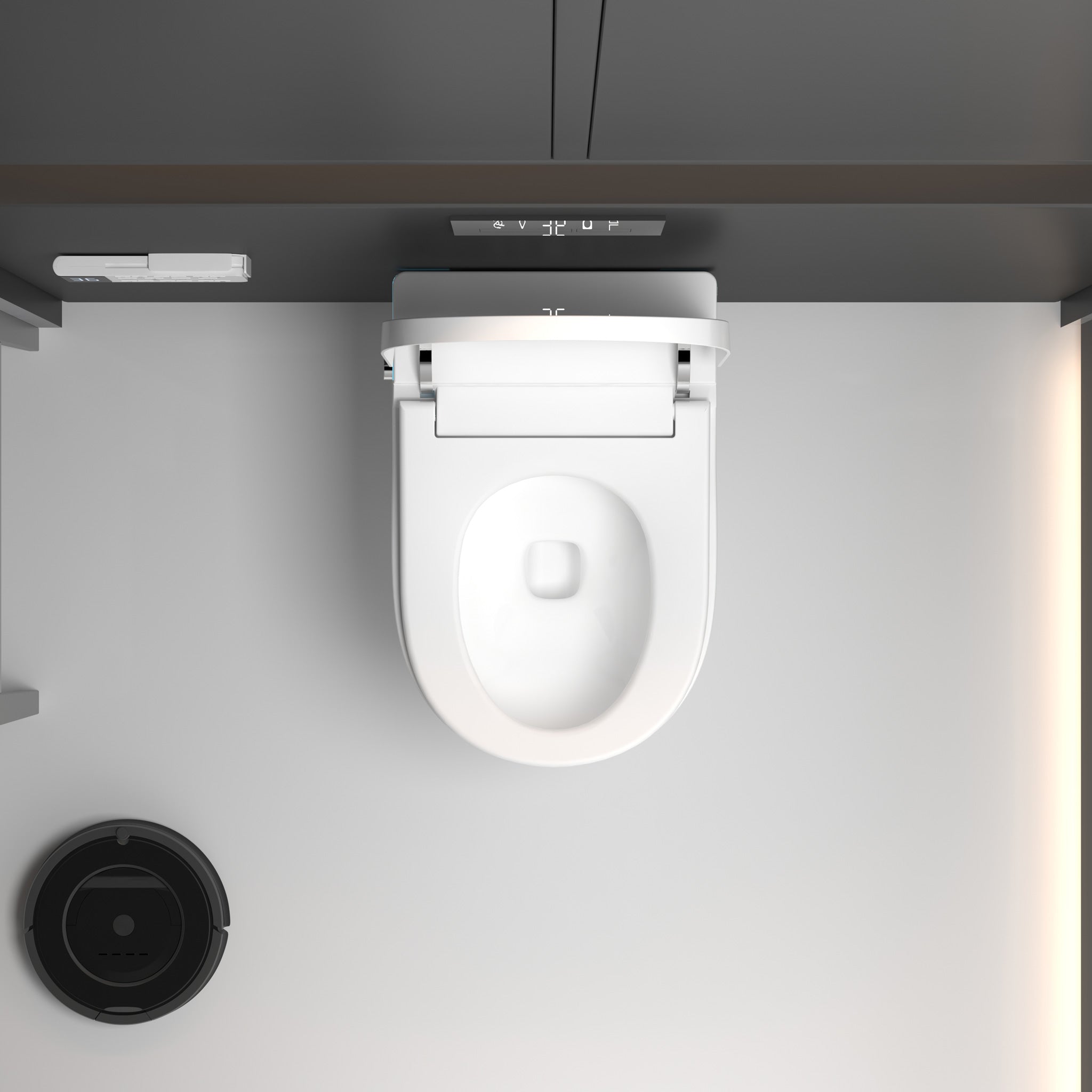 Alto wall-hung smart toilet shown from another angle in a studio setting
