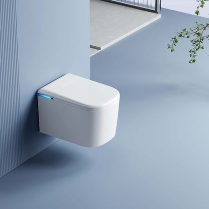 Axia wall-hung smart toilet shown in a minimalist studio setting